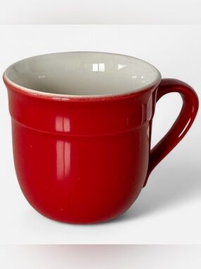 Vintage Emile Henry France Coffee Mug Cerise Provencale Red 14 oz 87.14 Like New